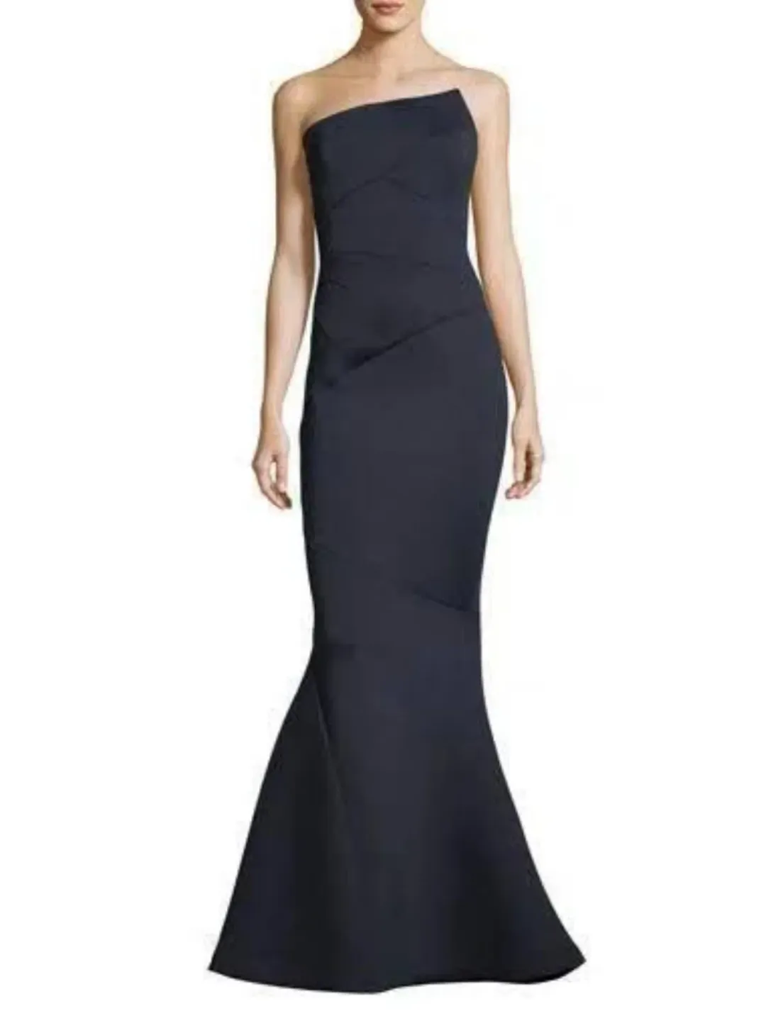 Rachel Gilbert Adelia Strapless Maxi Gown Navy Size 6 for rent on The Volte - main image