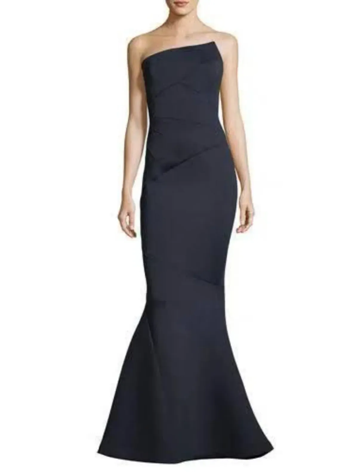 Rachel Gilbert Adelia Strapless Maxi Gown Navy Size 6 for rent on The Volte - main image