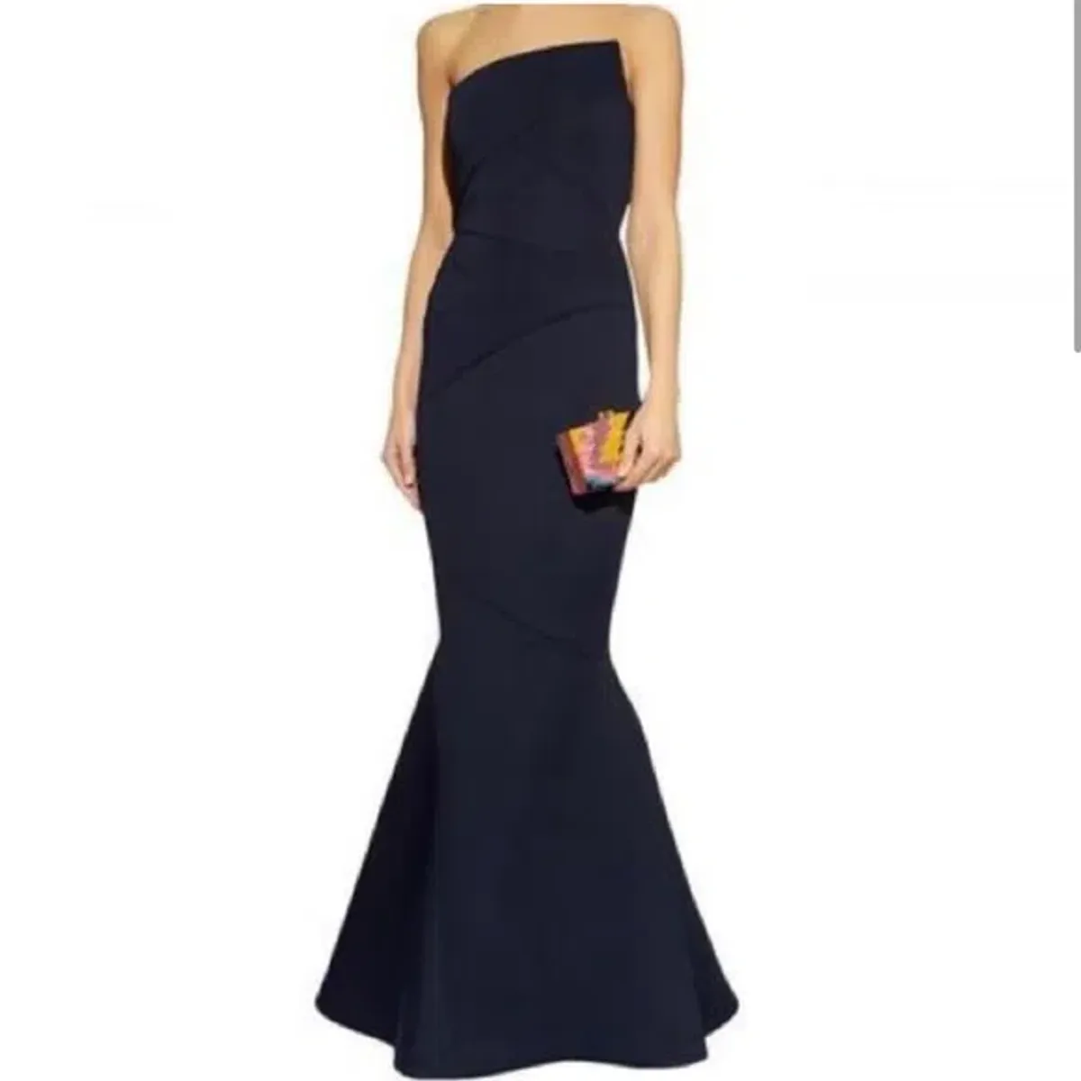 Rachel Gilbert Adelia Strapless Maxi Gown Navy Size 6 - Image 4