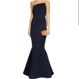 Rachel Gilbert Adelia Strapless Maxi Gown Navy Size 6 for rent on The Volte - image 4