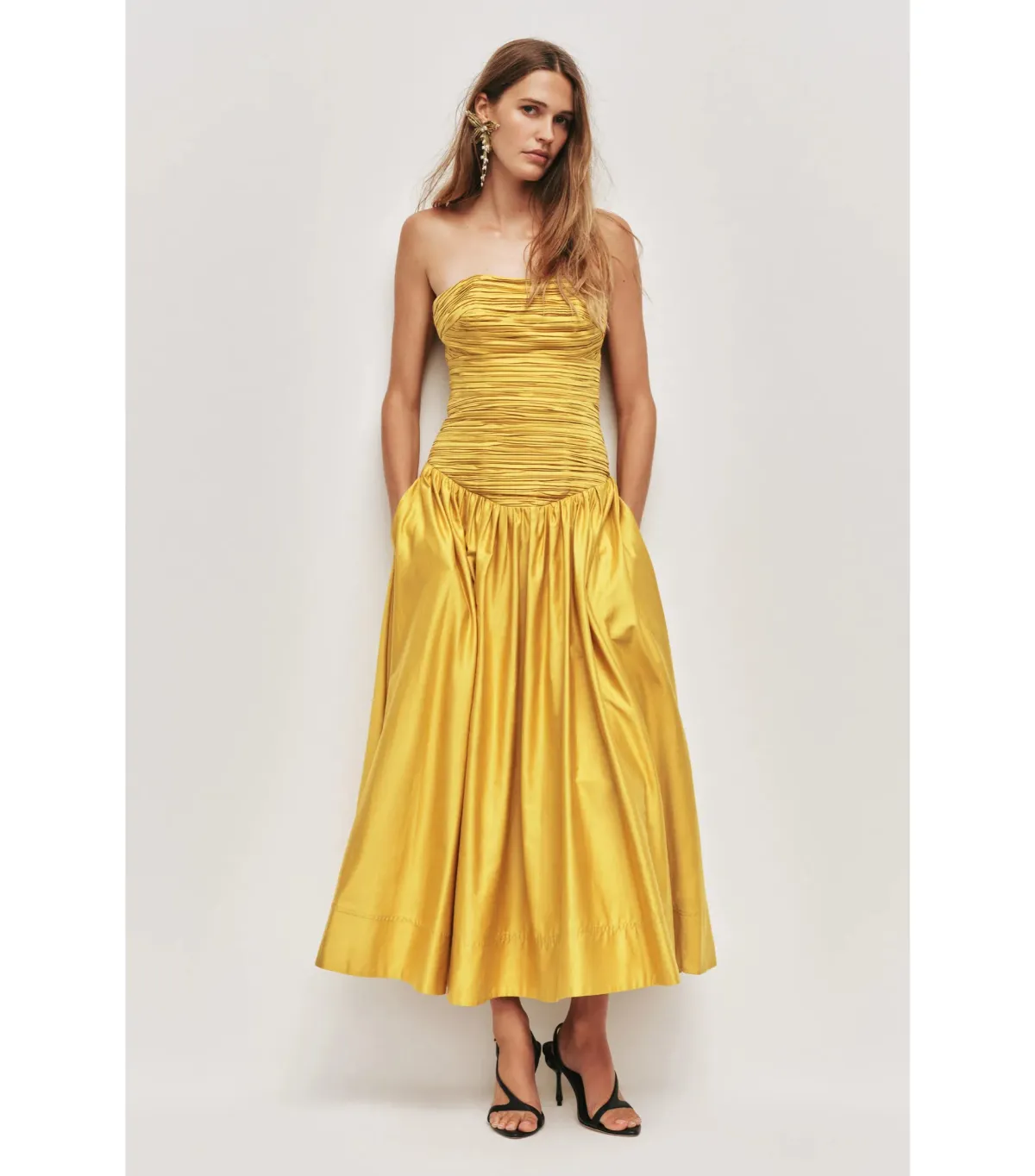 Aje Marigold Midi Dress in Chartreuse Size AU 6 - Image 1