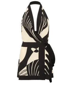 Sir The Label Realisme Wrap Halter Mini Dress Papier Print Size AU 8 for rent on The Volte - image 3