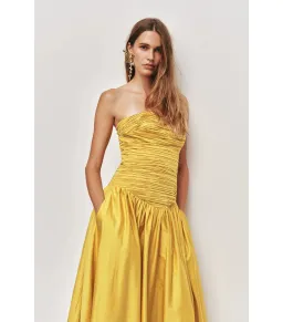 Aje Marigold Midi Dress in Chartreuse Size AU 8 for rent on The Volte - image 2