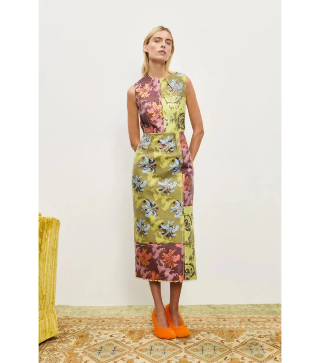 Alémais Adriana Jacquard Midi Gown Multi Size AU 10 for rent on The Volte - main image