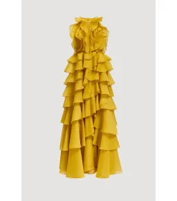 Aje Cleo Maxi Gown in Chartreuse Size AU 10 for rent on The Volte - image 5