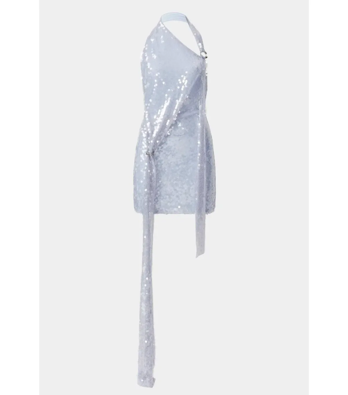 MISHA Riviera Sequin Mini Dress Cloud Blue Size S / AU 8 - Image 5