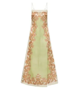 Antipodean Torrent Side Split Dress Green Print Size AU 10 for rent on The Volte - image 4