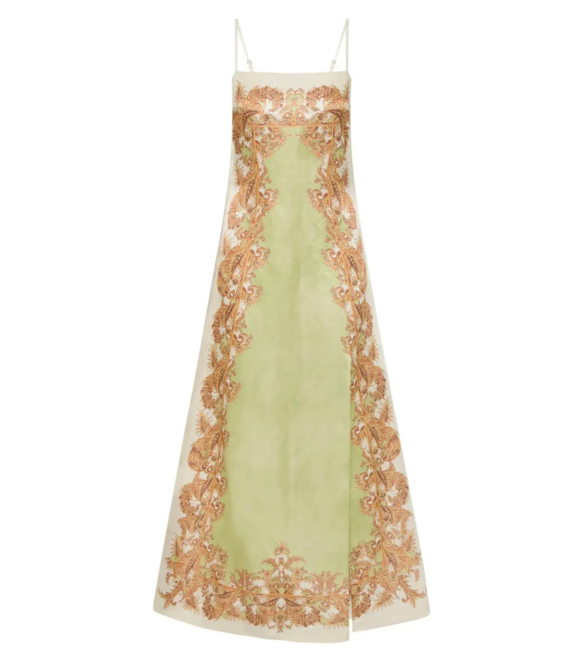 Antipodean Torrent Side Split Midi Dress Green Print Size AU 12 - Image 4