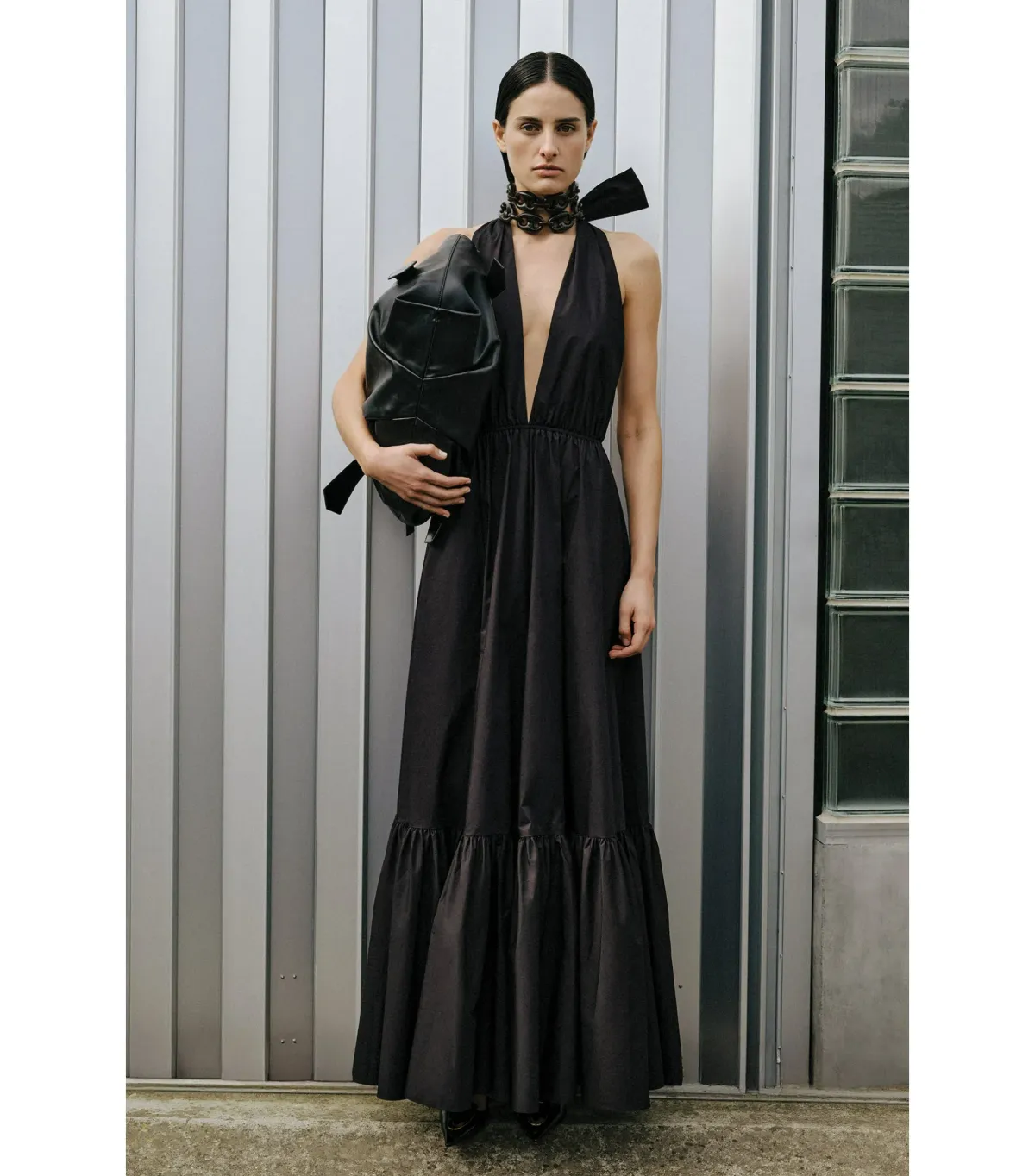 Scanlan Theodore Parachute Maxi Dress Black Size AU 6 for rent on The Volte - main image
