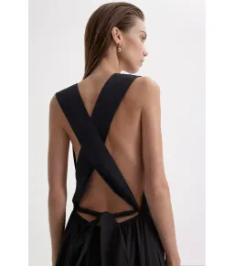 Scanlan Theodore Parachute Maxi Dress Black Size AU 6 for rent on The Volte - image 5