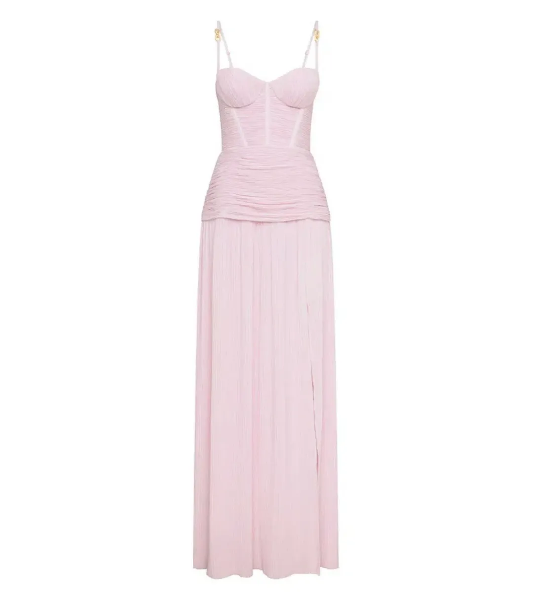 Manning Cartell Double Time Pleat Maxi Dress Hydrangea Size AU 4 for rent on The Volte - main image
