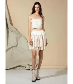 Orchid Top and Skirt Set White Size AU 10 for rent on The Volte - image 1