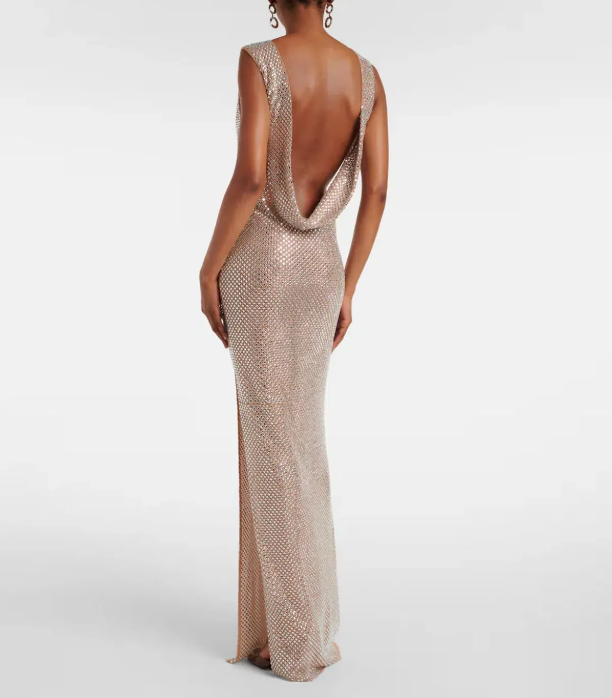 Self Portrait Maxi Dress Rhinestone Gown UK10 Fits AU8-12 - Image 3