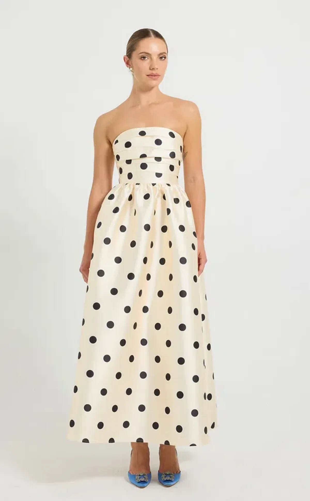 Pasduchas Dottie Strapless Midi Dress Size 16 - Image 1