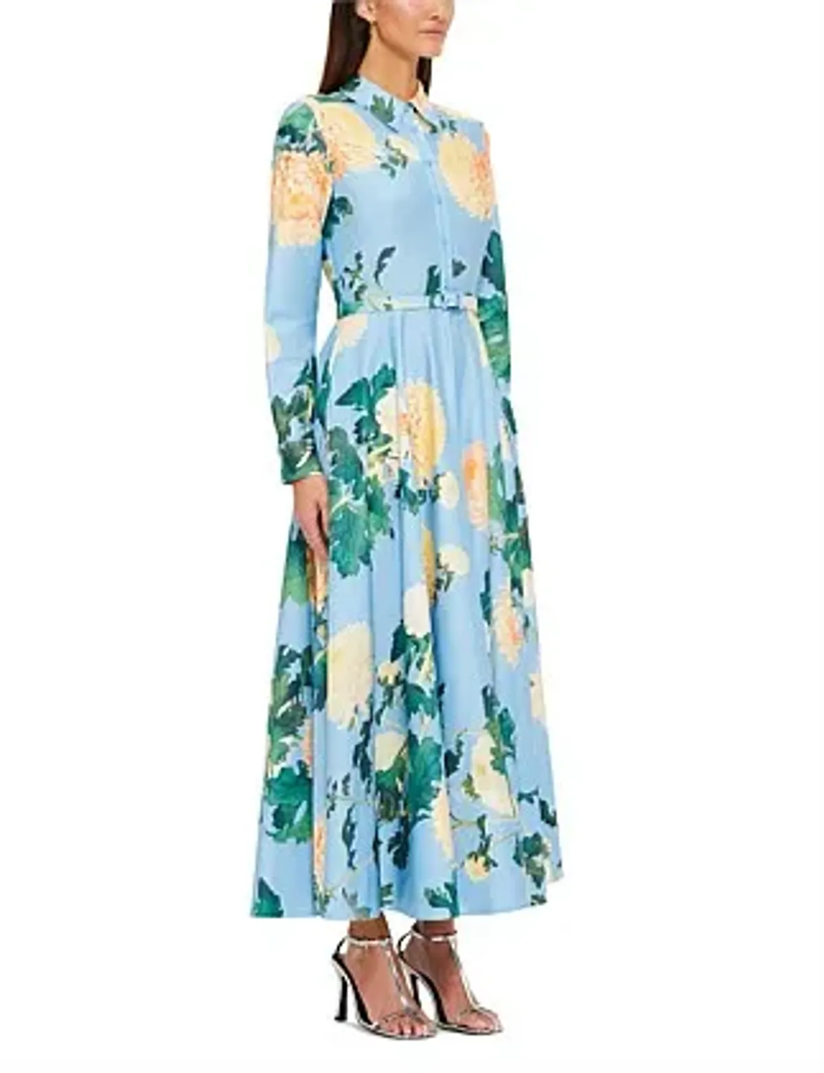 Leo Lin Zara Shirt Midi Dress Hydrangea Size 12 for rent on The Volte - main image