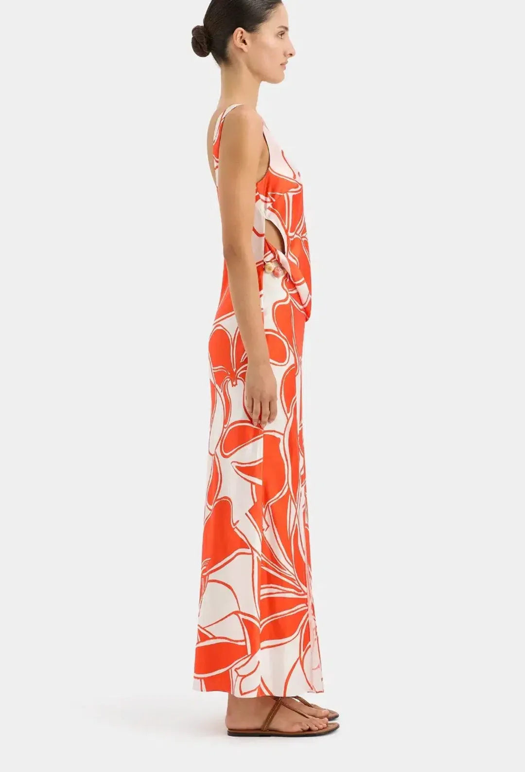 Sir the Label Ramona Twist Bias Dress Orange Size 1/Au 8 for rent on The Volte - main image