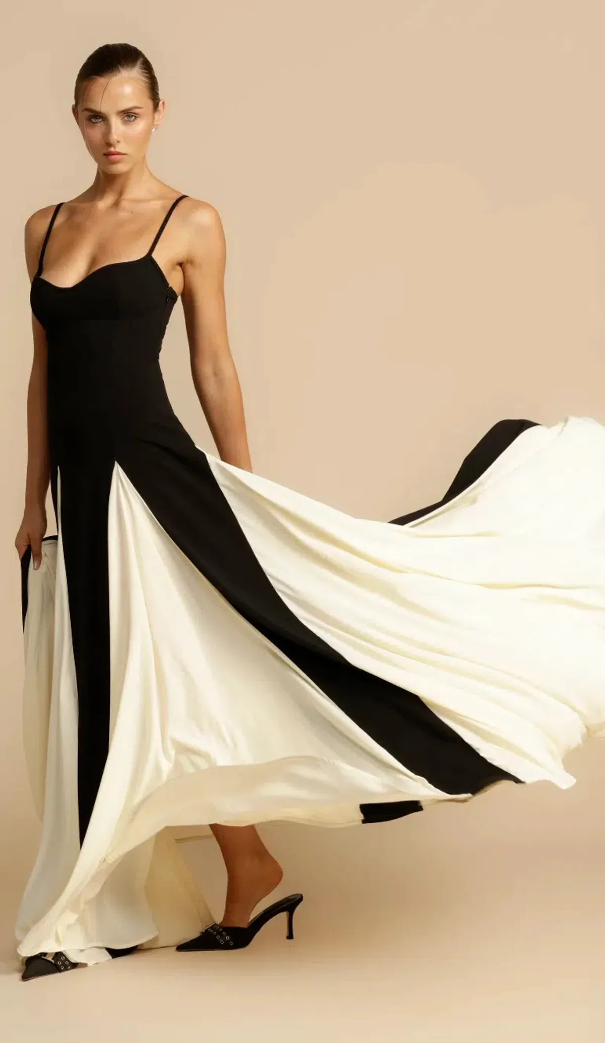 Arcina Ori Paloma Maxi Dress Black/White Size S/Au 8 - Image 2