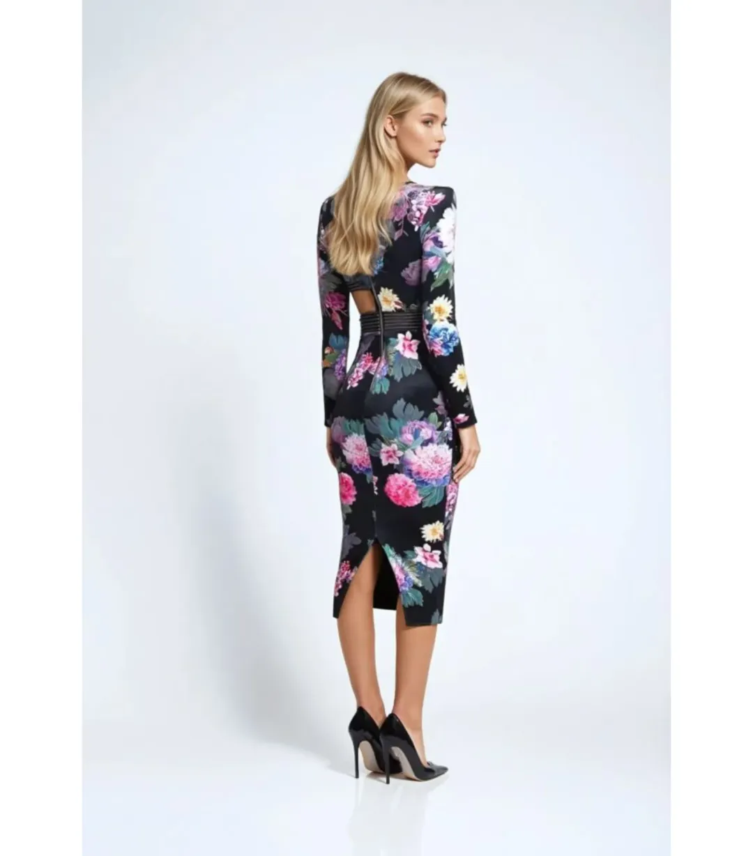 Zhivago Message To Love Floral Dress Black Size AU 12 for rent on The Volte - main image
