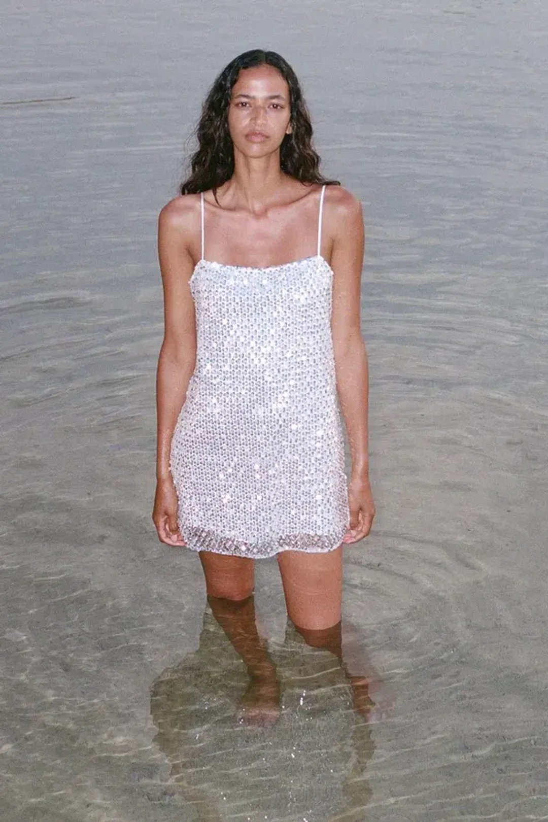 SHONA JOY ASTERI MINI / SILVER SEQUIN / SIZE 12 for rent on The Volte - main image
