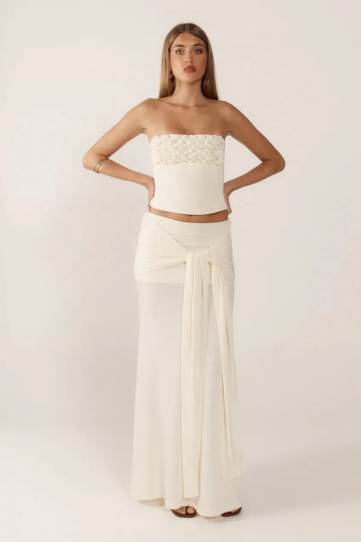 Ance Gria Jude Set Top and Skirt in Ivory Size S / AU 8 - Image 4