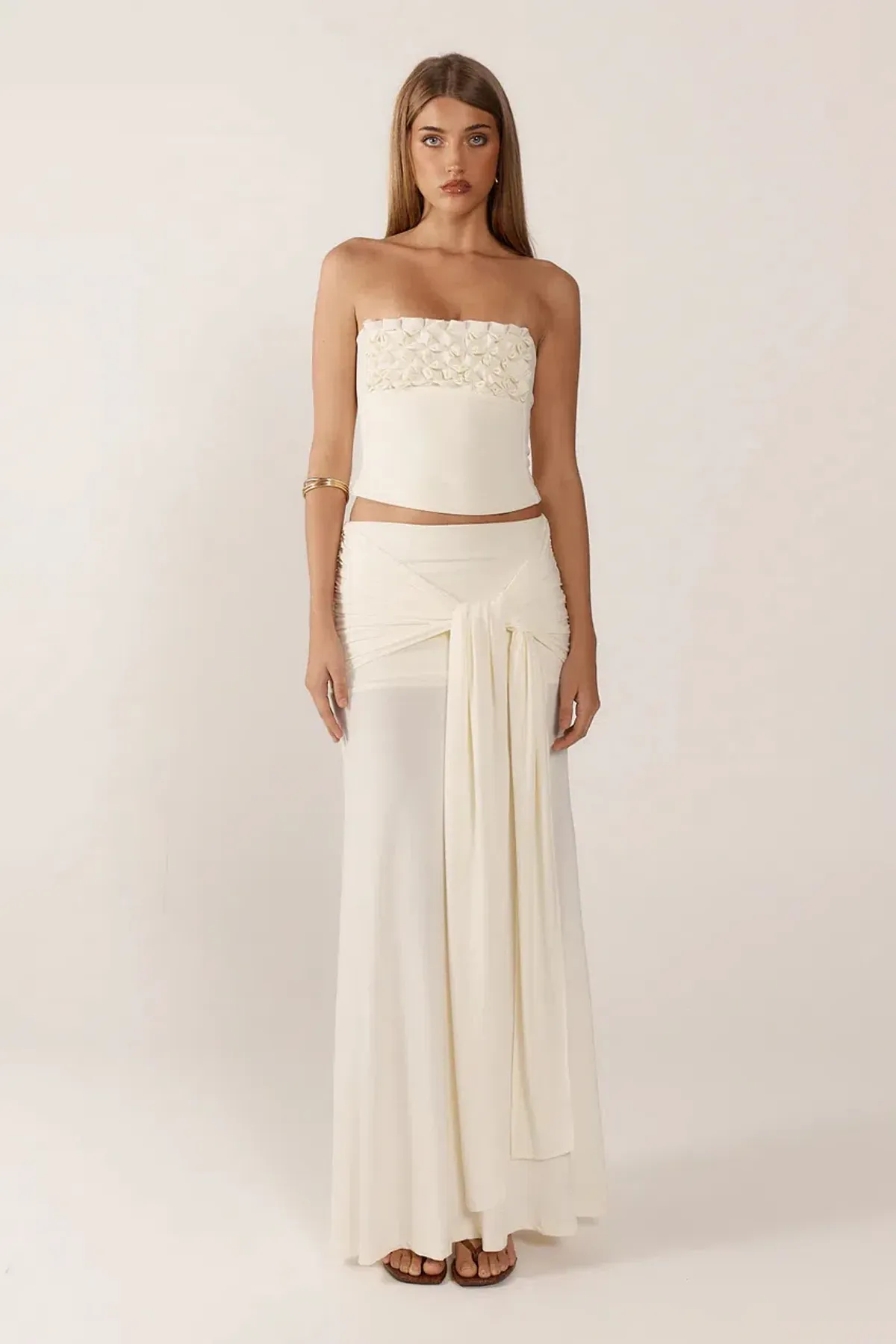 Ance Gria Jude Set Top and Skirt in Ivory Size S / AU 8 - Image 1