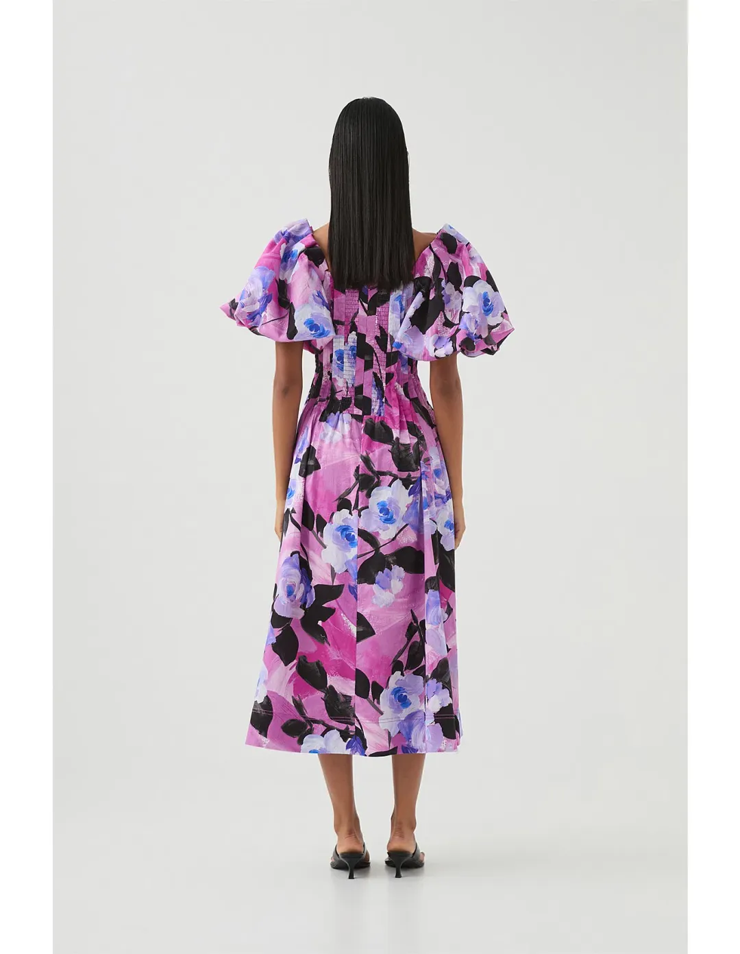 Aje Francesca Midi Dress Lilac Nights Size AU 10 for rent on The Volte - main image