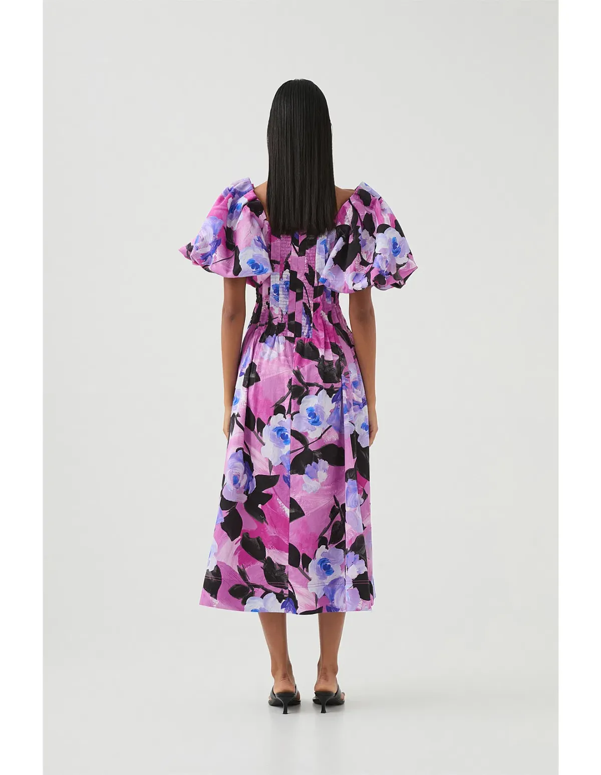 Aje Francesca Midi Dress Lilac Nights Size AU 10 - Image 4