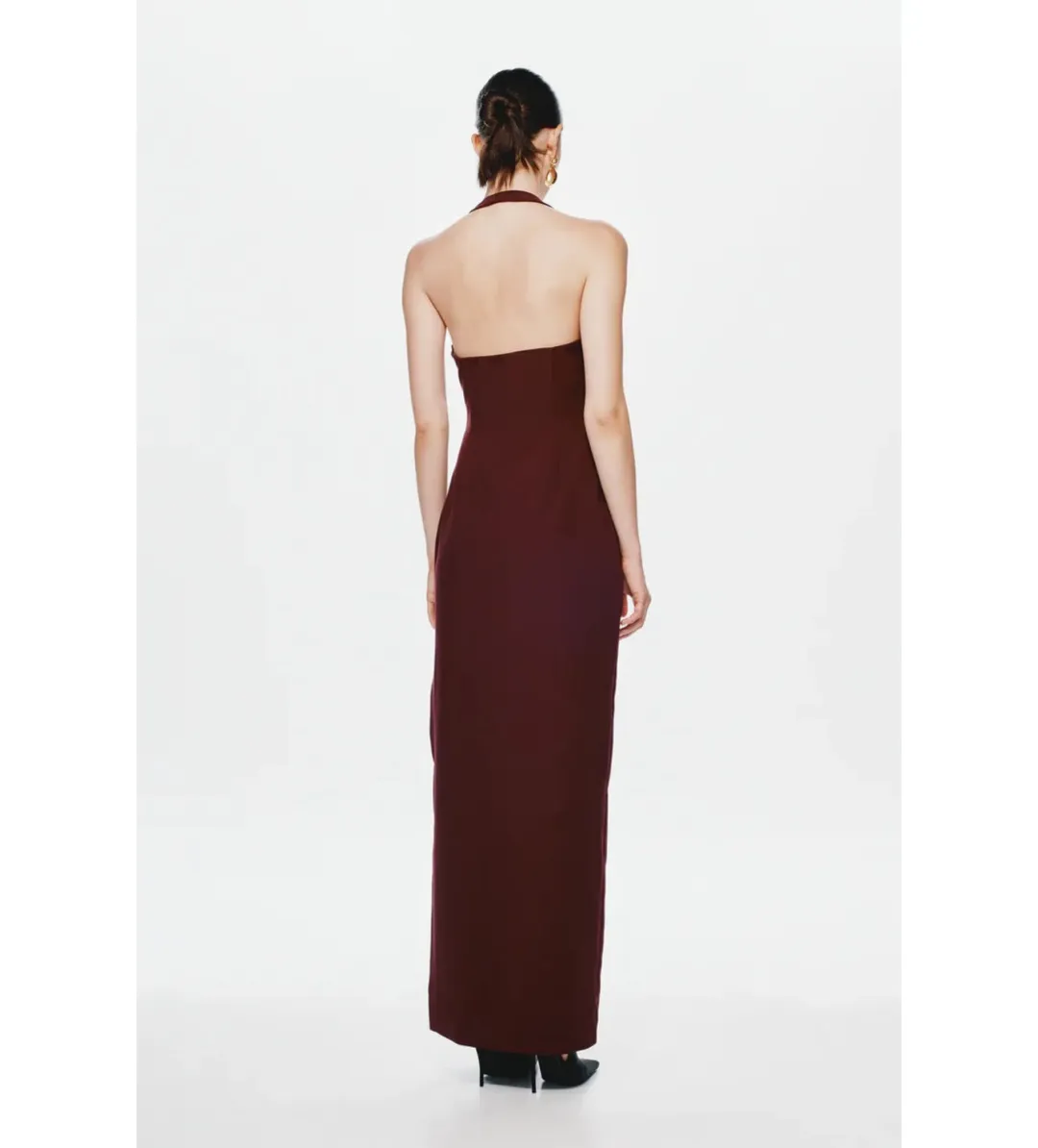 Misha Collection Alusia Dress Burgundy Size 10 for rent on The Volte - main image