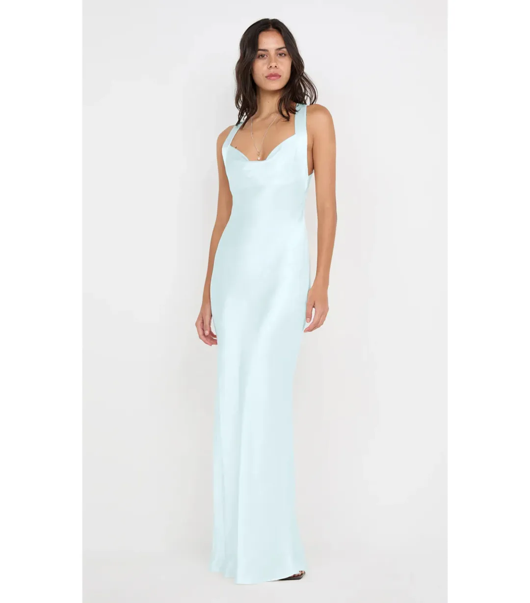 Bec & Bridge Gia Halter Maxi Dress Arctic Blue Size AU 8 for rent on The Volte - main image