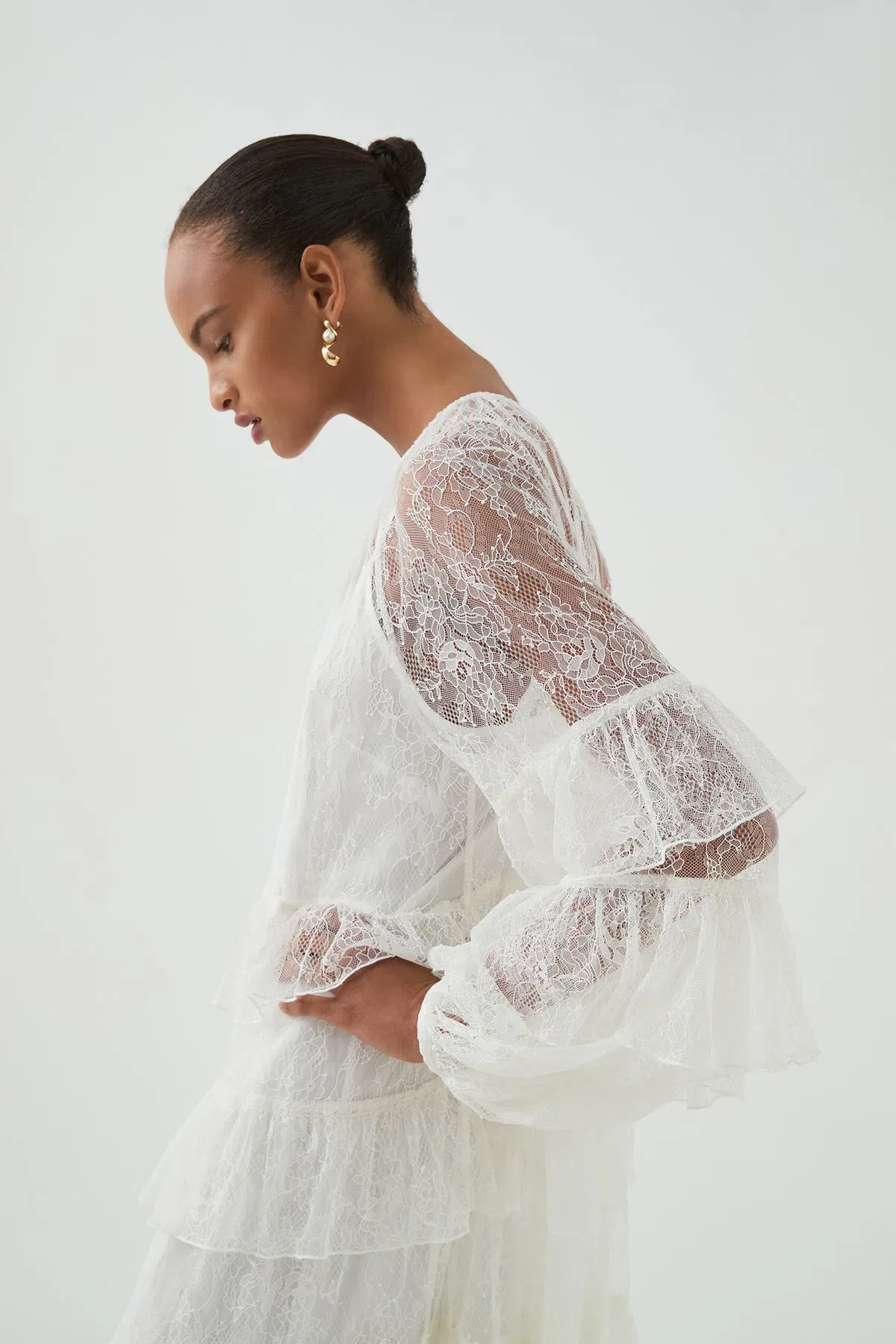 Aje Primrose Lace Maxi Dress White Size AU 4 - Image 5