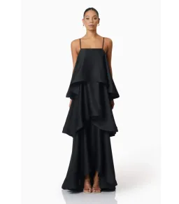 Elliatt Tilly Tiered Maxi Dress Black Size AU 12 for rent on The Volte - image 1