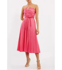 Rebecca Vallance Rosa Halter Midi Dress Pink Size AU 14 for rent on The Volte - image 1
