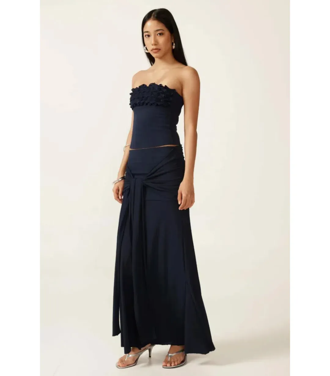 Ance Gria Jude Top and Skirt Set Navy Size XS / AU 6 for rent on The Volte - main image