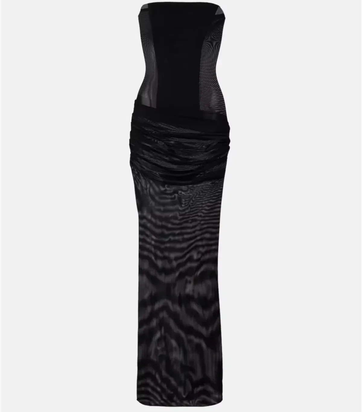 Alex Perry Sheer Strapless Corset Maxi Dress in Black Size AU 8 | Evening, Gala & Black Tie Dress - Image 4