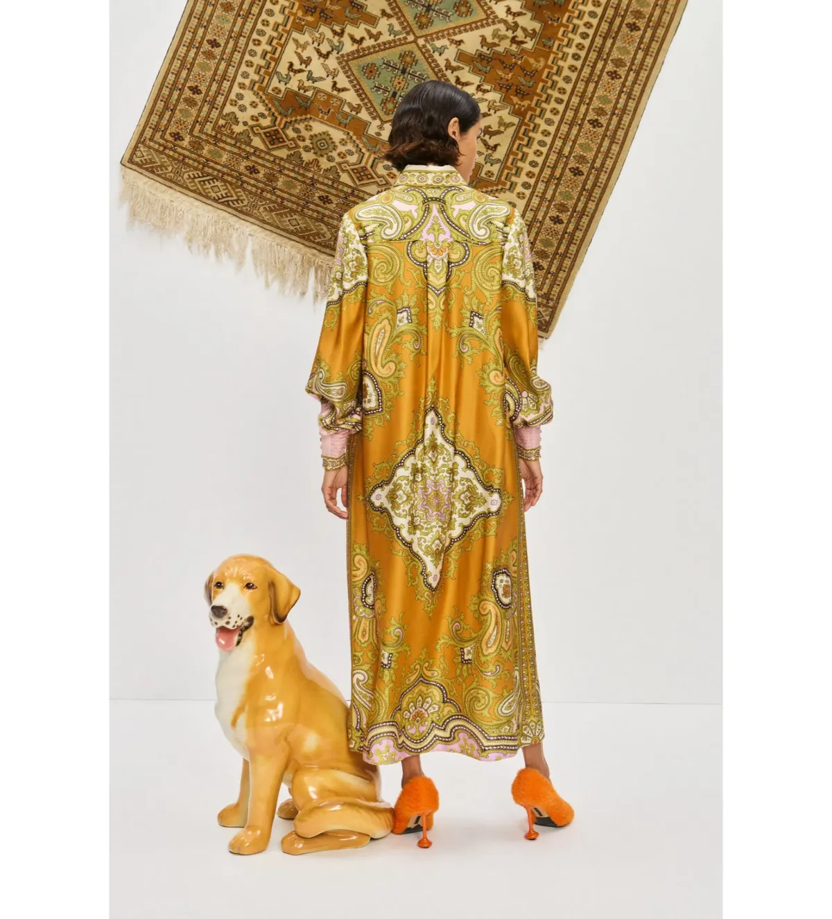 Alémais Clemenza Silk Maxi Shirtdress Print Size AU 12 - Image 2