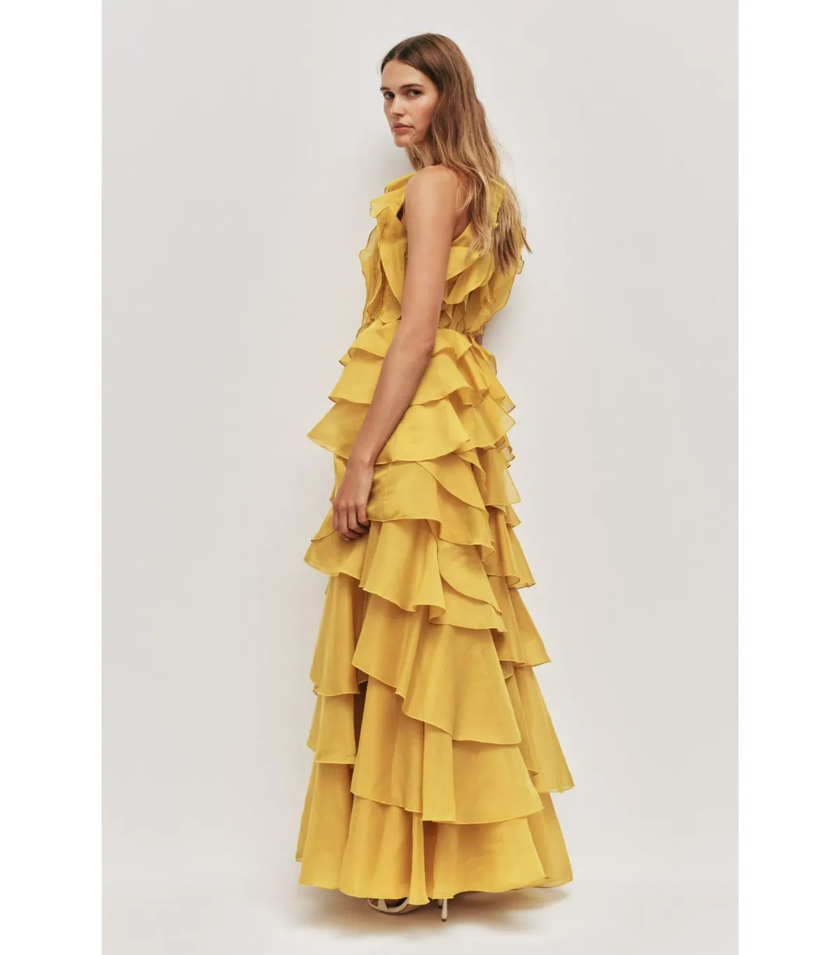 Aje Cleo Maxi Gown in Chartreuse Size 10 - Image 3