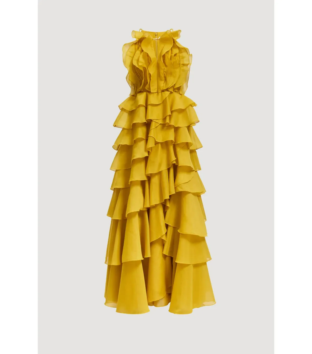 Aje Cleo Maxi Gown in Chartreuse Size 12 for rent on The Volte - main image