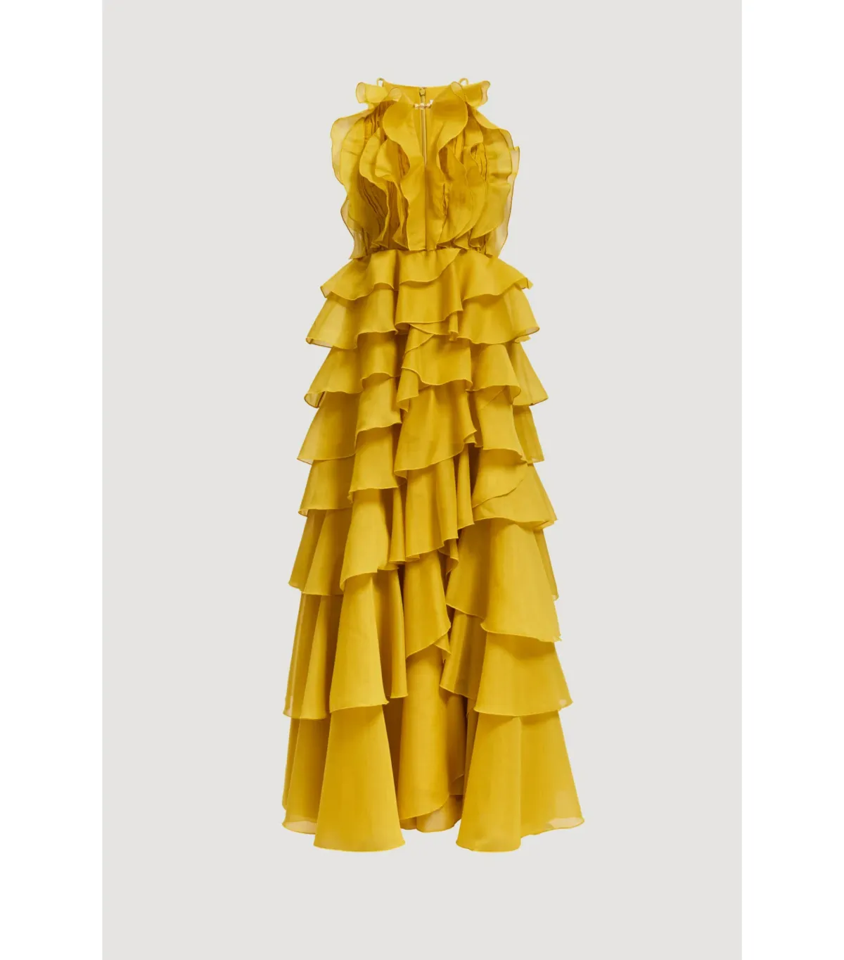 Aje Cleo Maxi Gown in Chartreuse Size 12 - Image 6