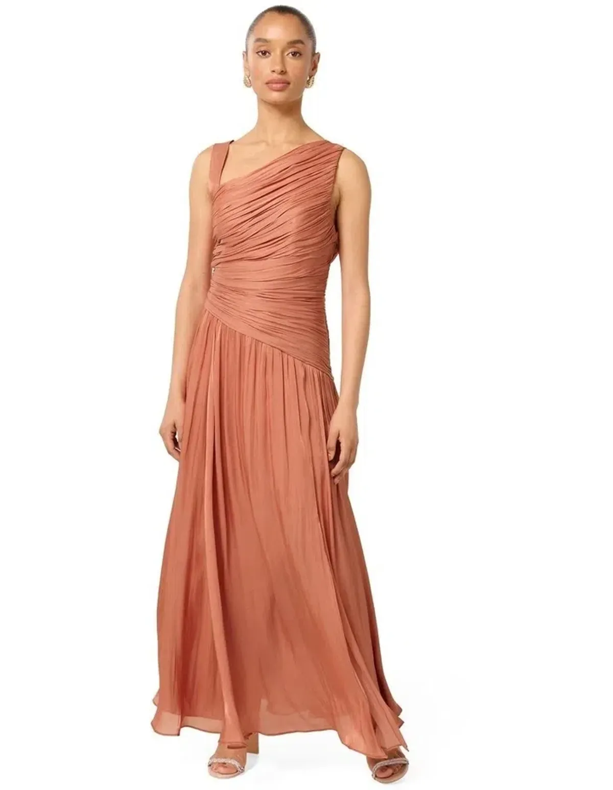 Forever New Nya Petite Asymmetrical Maxi Dress Size 16 - Image 1