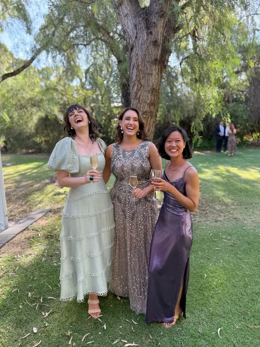 Beauut Bridesmaid Embellished Maxi Dress in Mink Size 14 for rent on The Volte - main image