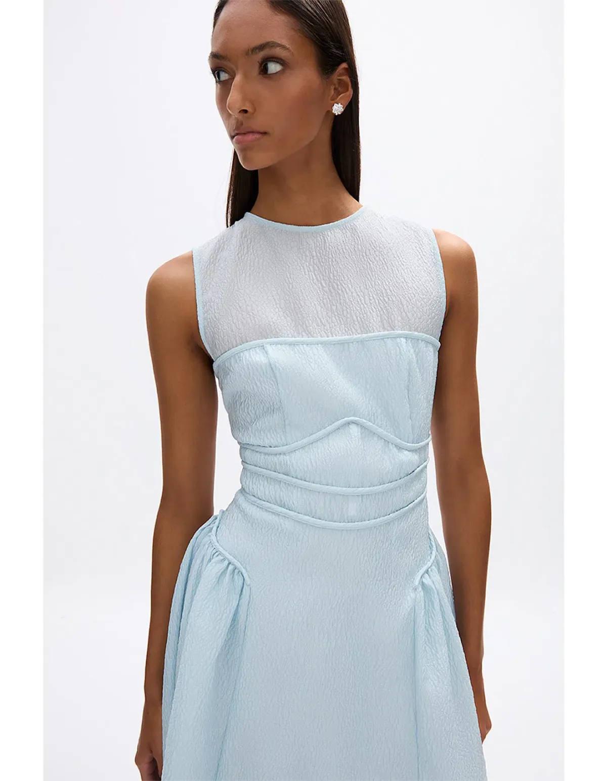 Rachel Gilbert Sophia Dress Sky Blue Size 10 - Image 4