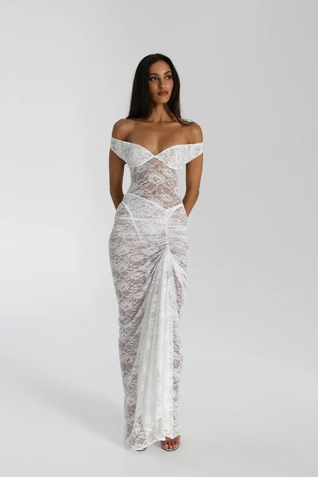 Natalie Rolt Aubrey Dress White Size 8 for rent on The Volte - main image