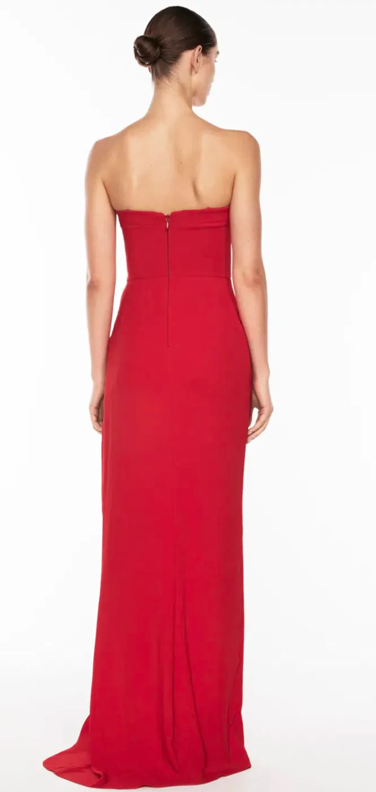 Manning Cartell Asymmetrical Games Strapless Gown Red Size 8 - Image 4