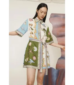 Alemais Bath House Mini Dress Multi Size AU 16 for rent on The Volte - image 2