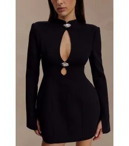 Meshki Michelle Mini Dress Black Size S / AU 8 for rent on The Volte - image 2
