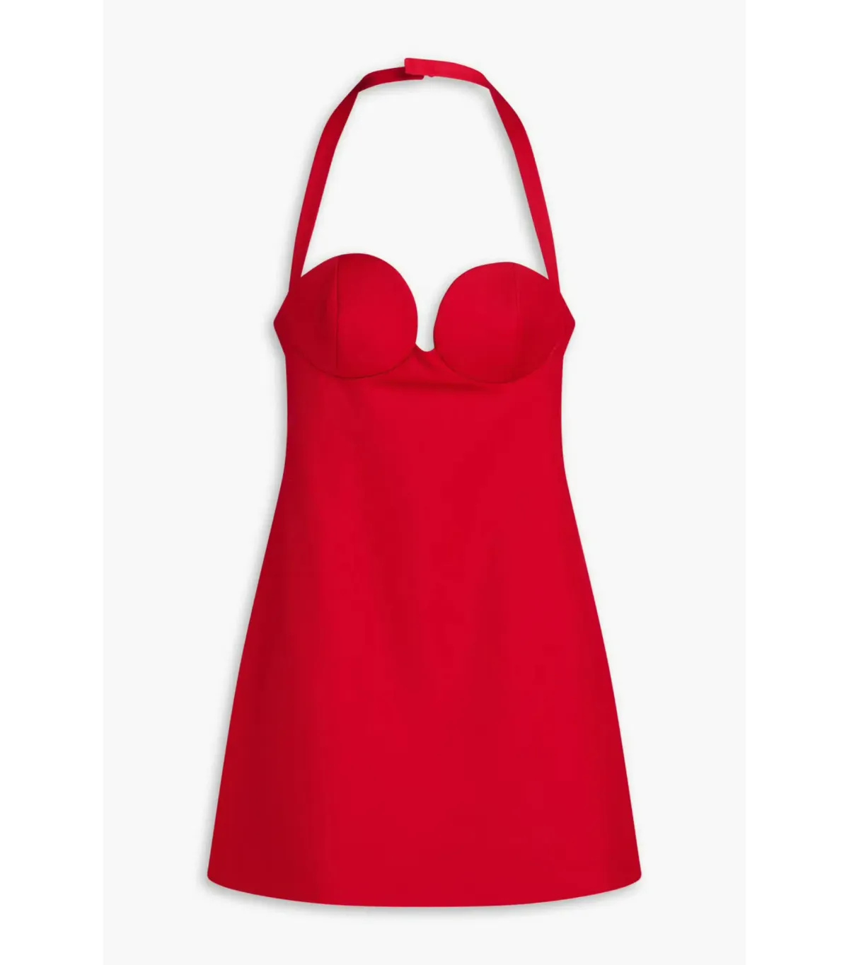 Magda Butrym Will Twill Halter Mini Dress Red Size AU 6 - Image 6