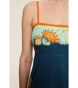 Alemais Dorian Midi Sundress Navy Size AU 8 for rent on The Volte - image 2