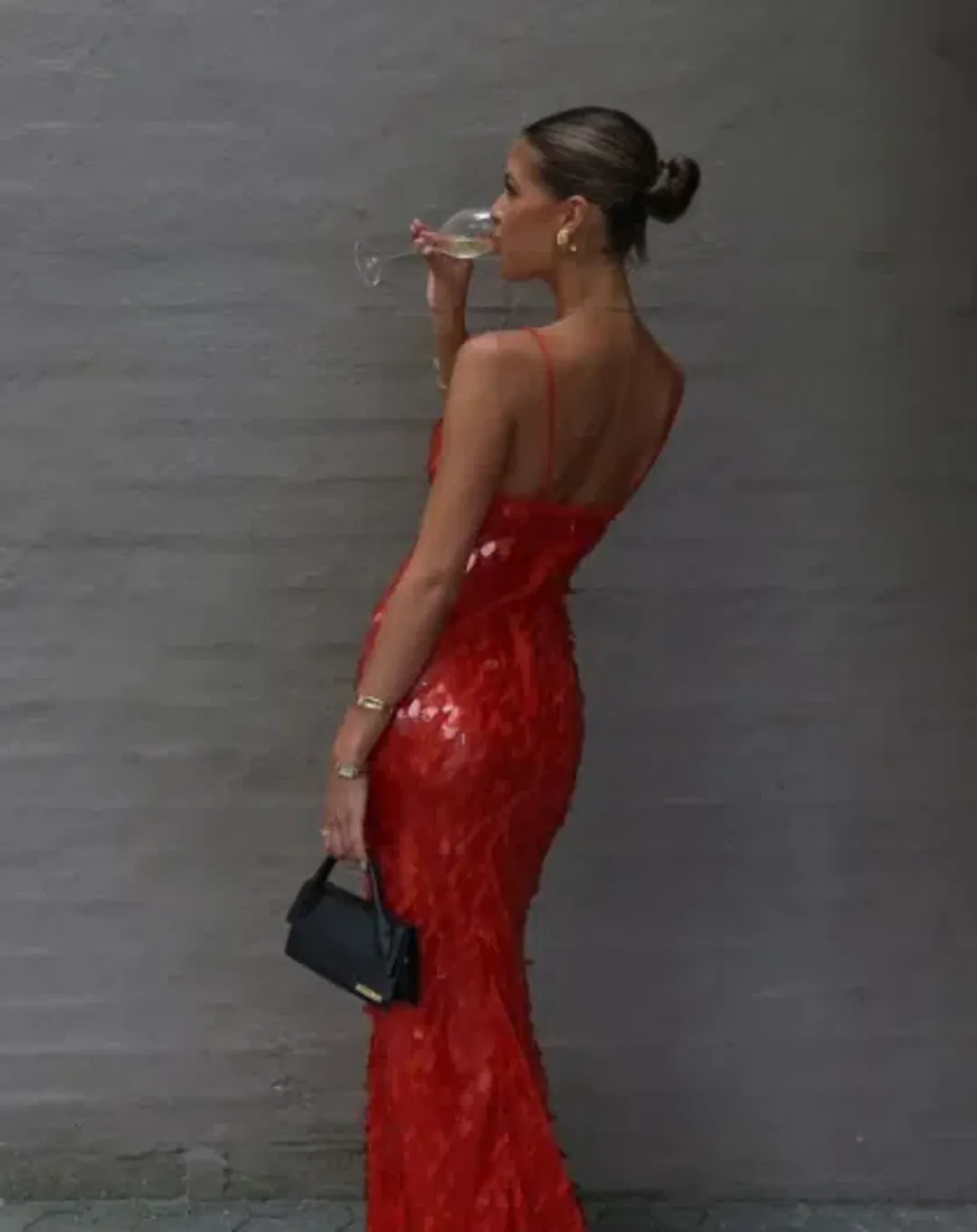 Misha Sapphire Sequin Maxi - Red Size M for rent on The Volte - main image