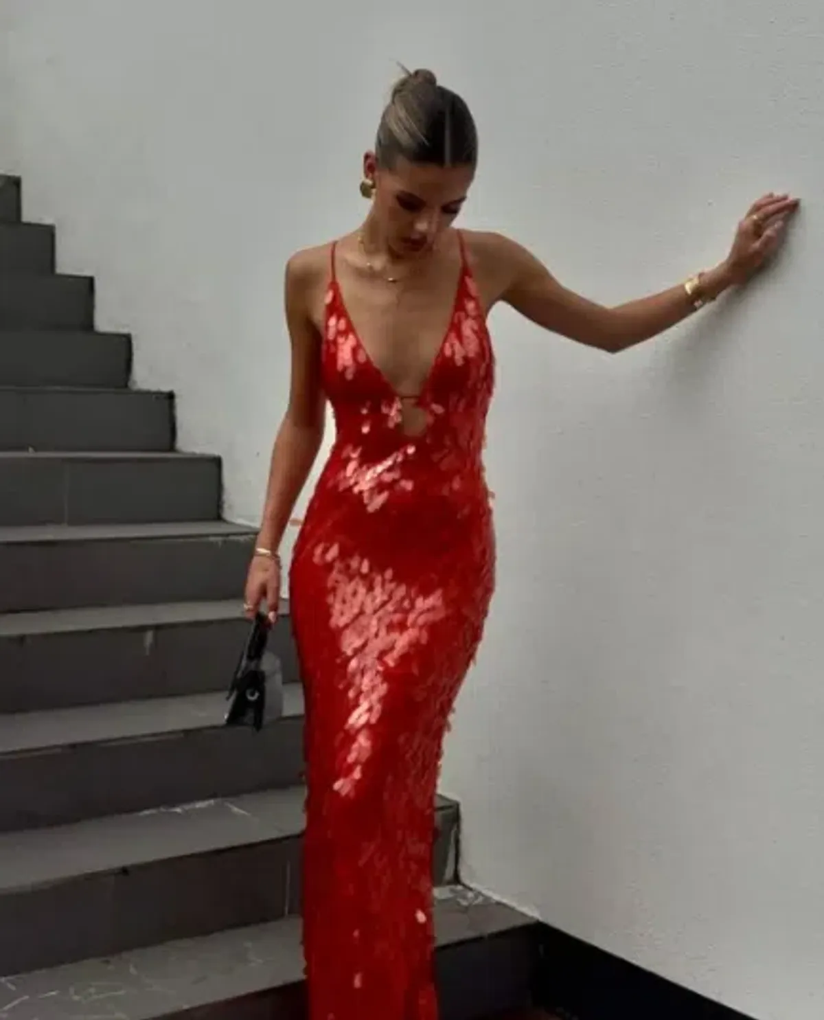 Misha Sapphire Sequin Maxi - Red Size M for rent on The Volte - main image