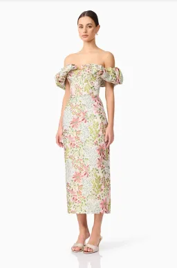 Elliatt Calaantha Off The Shoulder Midi Dress in Floral Size AU 8/S for rent on The Volte - image 3